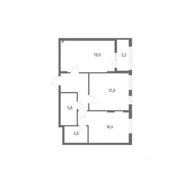2-к кв. Калининградская область, Калининград пос. Лермонтовский, ул. ...