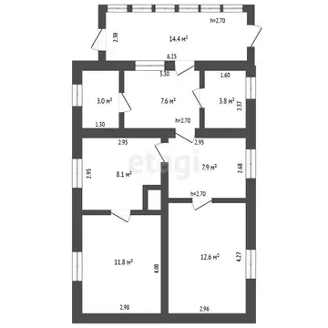 Дом в Льговское, улица Маяковского, 3 (69.2 м)
