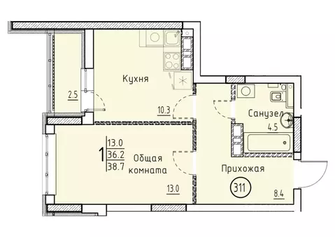 Свободной планировки кв. Саратовская область, Энгельс ул. Марины ...