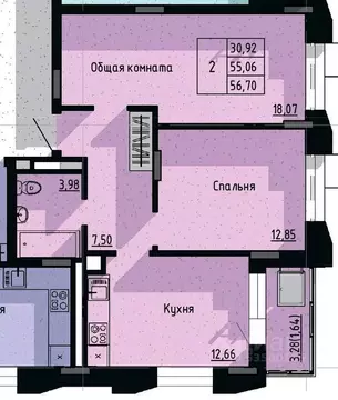 2-к кв. Саха (Якутия), Якутск пос. Геологов,  (56.7 м)