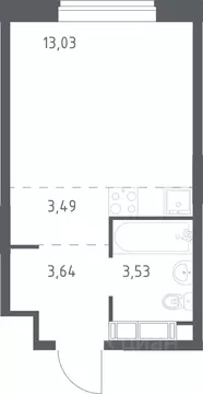 Студия Московская область, Балашиха ул. Бояринова, 36 (23.7 м)