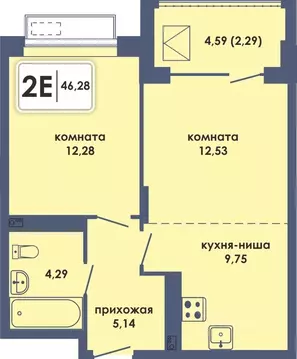 2-к кв. Пермский край, Пермь Камская Долина мкр, Аксиома жилой ...