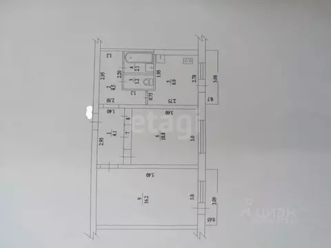2-к кв. Краснодарский край, Ейск Московская ул. (46.7 м)