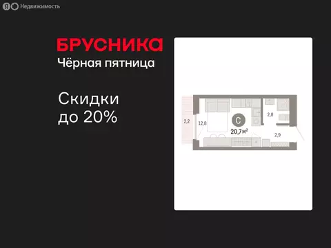 Квартира-студия: Новосибирский район, рабочий посёлок Краснообск, 3-й ...