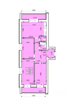 3-к кв. Саратовская область, Энгельс Новобазарная ул., 4 (95.7 м)