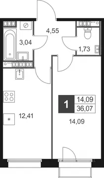 1-к кв. Ленинградская область, Гатчинский муниципальный округ, д. ...
