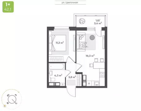 1-к кв. Тверская область, Тверь Соминка мкр,  (39.7 м)