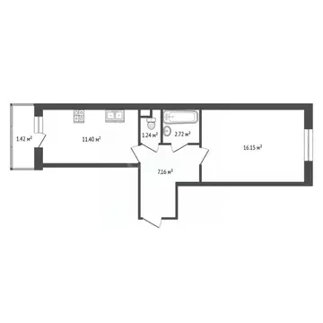 1-к кв. Ярославская область, Ярославский муниципальный округ, пос. ...