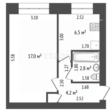 1-к кв. Башкортостан, Стерлитамак Михайловский мкр, ул. Сазонова, 8 ...