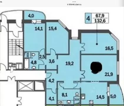 4-к кв. Московская область, Химки ул. Горшина, 5 (134.6 м)