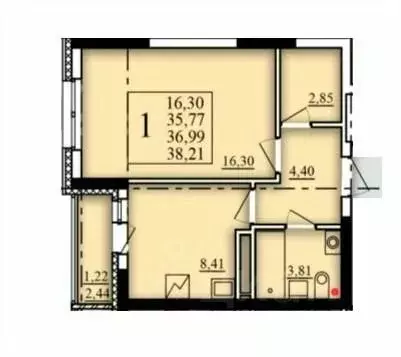 1-к кв. Башкортостан, Уфа Затон-Восточный жилрайон, Паруса жилой ...
