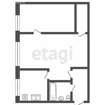 2-комнатная квартира: Торжок, улица Завидова, 1 (43 м)