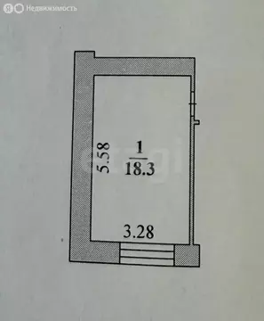 1-комнатная квартира: Липецк, 15-й микрорайон, 1/2 (18.3 м)