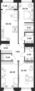 3-к кв. Тульская область, Тула ул. Болотникова, 4 (97.6 м)