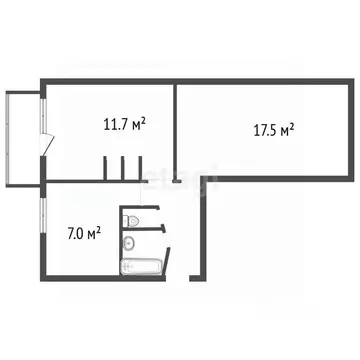 2-к кв. Воронежская область, Воронеж ул. Героев Сибиряков, 32 (44.3 м)