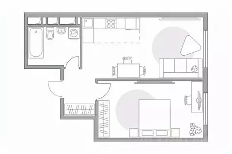2-к кв. Московская область, Долгопрудный Парковая ул., 46к1 (41.1 м)