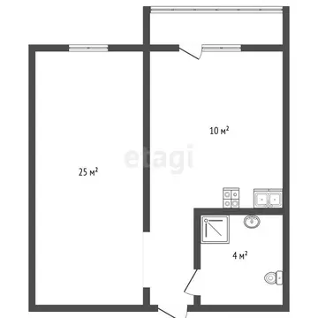 1-комнатная квартира: Санкт-Петербург, улица Руднева, 18 (39.1 м)