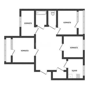 4-комнатная квартира: Сатка, микрорайон Западный, 20 (72.1 м)