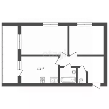 2-к кв. Калужская область, Калуга ул. Минская, 39 (63.81 м)
