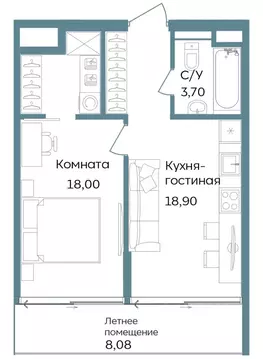 1-к кв. Крым, Саки ул. Морская (48.68 м)