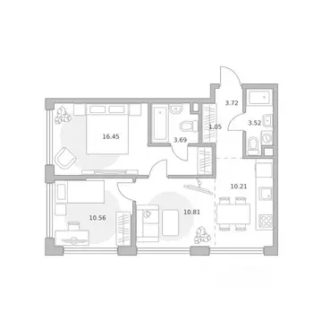 3-к кв. Москва ул. Народного Ополчения, 34С4 (60.01 м)