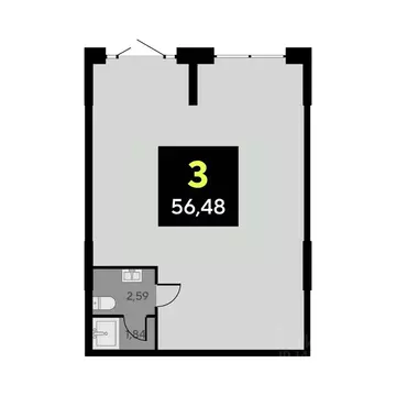 Офис в Тюменская область, Тюмень ул. Андрея Приказнова, 2 (56 м)