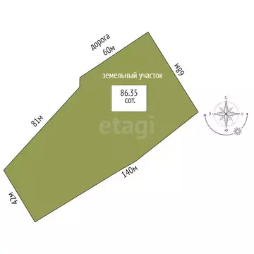 Участок в Бахчисарайский район, посёлок городского типа Куйбышево ...