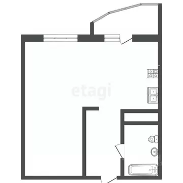 Студия Ростовская область, Аксай ул. Речников, 18к4 (30.0 м)