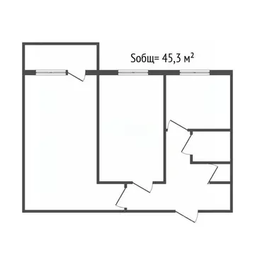 2-к кв. Брянская область, Сельцо проезд Горького, 8 (45.3 м)