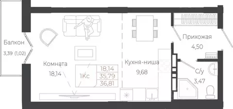 1-к кв. Алтай, Майминский район, с. Майма ул. Энергетиков (36.81 м)