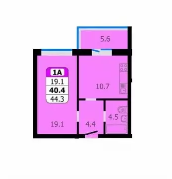 1-к кв. Чувашия, Новочебоксарск Восточная ул., 1к2 (44.3 м)