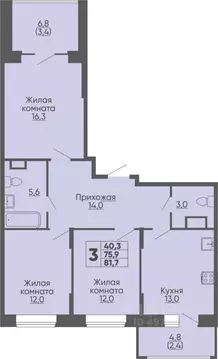 3-к кв. Чувашия, Чебоксары ул. Академика РАН Х.М. Миначева, поз11 ...