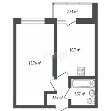 1-к кв. Ярославская область, Ярославль Ленинградский просп., 98/2 ...