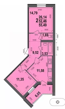 2-к кв. Владимирская область, Ковров ул. 9 Мая, 8 (55.49 м)