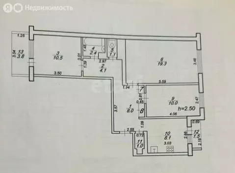 3-комнатная квартира: Тверь, улица Левитана, 46 (65.1 м)