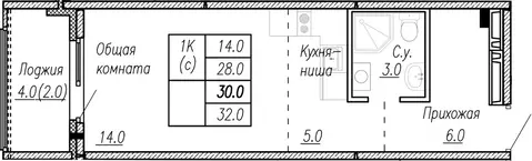 1-к кв. Алтайский край, Барнаул ул. Папанинцев, 166 (30.0 м)
