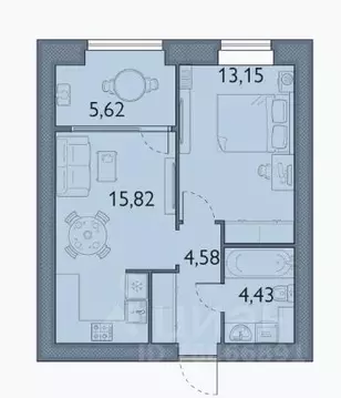 1-к кв. Брянская область, Брянский район, пос. Мичуринский, ...
