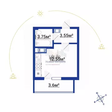 Студия Санкт-Петербург пос. Парголово, проезд Толубеевский, 38к1 (20.0 ...