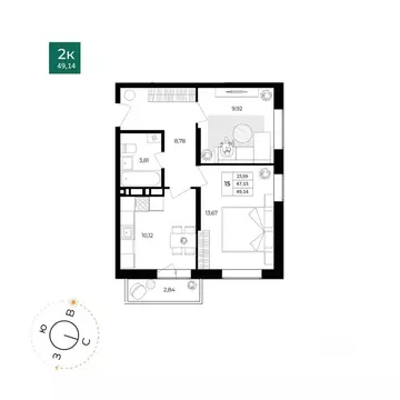 2-к кв. Ярославская область, Ярославль Северный жилрайон, 15-й мкр, 1 ...
