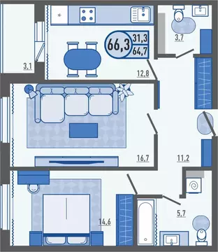 2-к кв. Орловская область, Орловский муниципальный округ, д. Жилина ...
