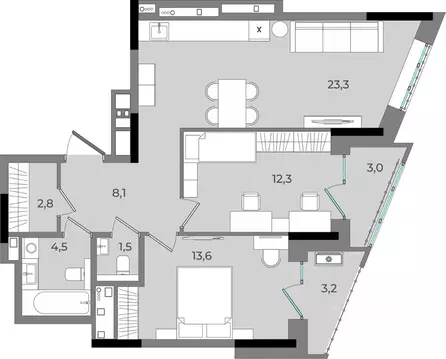 2-к кв. Удмуртия, Ижевск Северо-Западный жилрайон, 2-й мкр, Новый ...