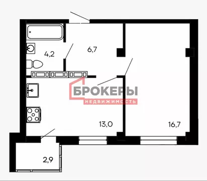 1-к кв. Севастополь ул. Токарева, 3 (43.5 м)