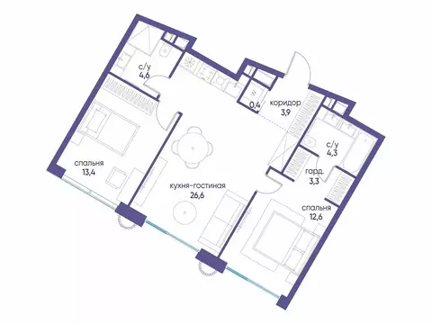 1-комнатная квартира: Москва, жилой комплекс Остров, 7-й квартал ...
