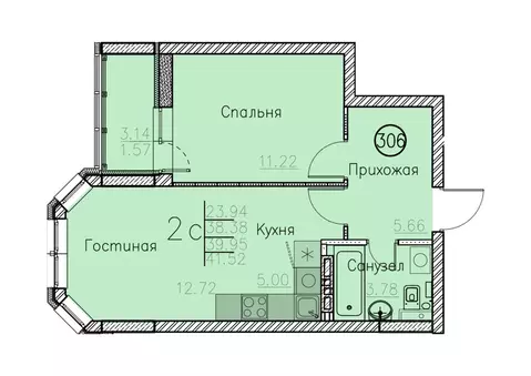 Свободной планировки кв. Саратовская область, Энгельс Петровская ул., ...