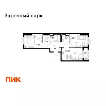 2-к кв. Ленинградская область, Всеволожский район, д. Новое Девяткино ...