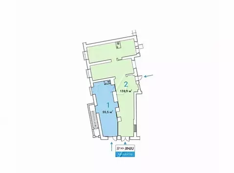 Торговая площадь в Москва ул. Земляной Вал, 23С1 (55 м)