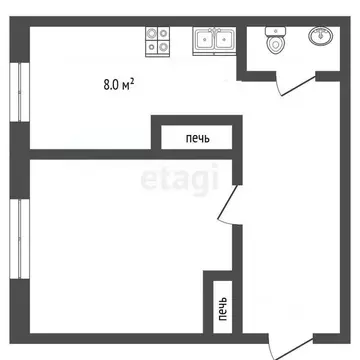 1-к кв. Псковская область, Печорский муниципальный округ, д. ...