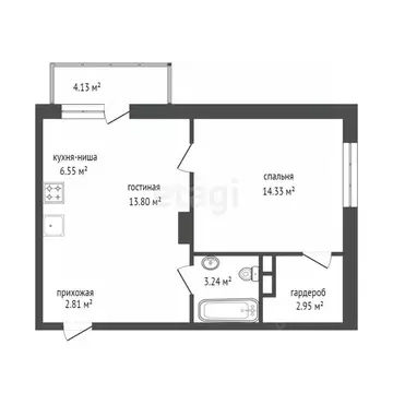 2-к кв. Красноярский край, Красноярск Свободный просп., 66Н (43.8 м)
