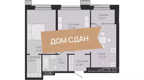 2-к кв. Нижегородская область, Нижний Новгород ул. Белинского, 23 ...