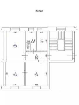 3-комнатная квартира: Тверь, улица Вагжанова, 16 (78 м)